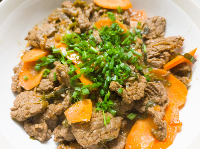 Stir-fry soy beef steak