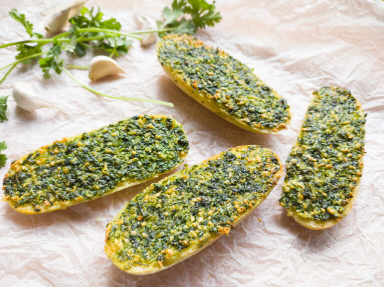 Air fryer cilantro garlic bread with decorations