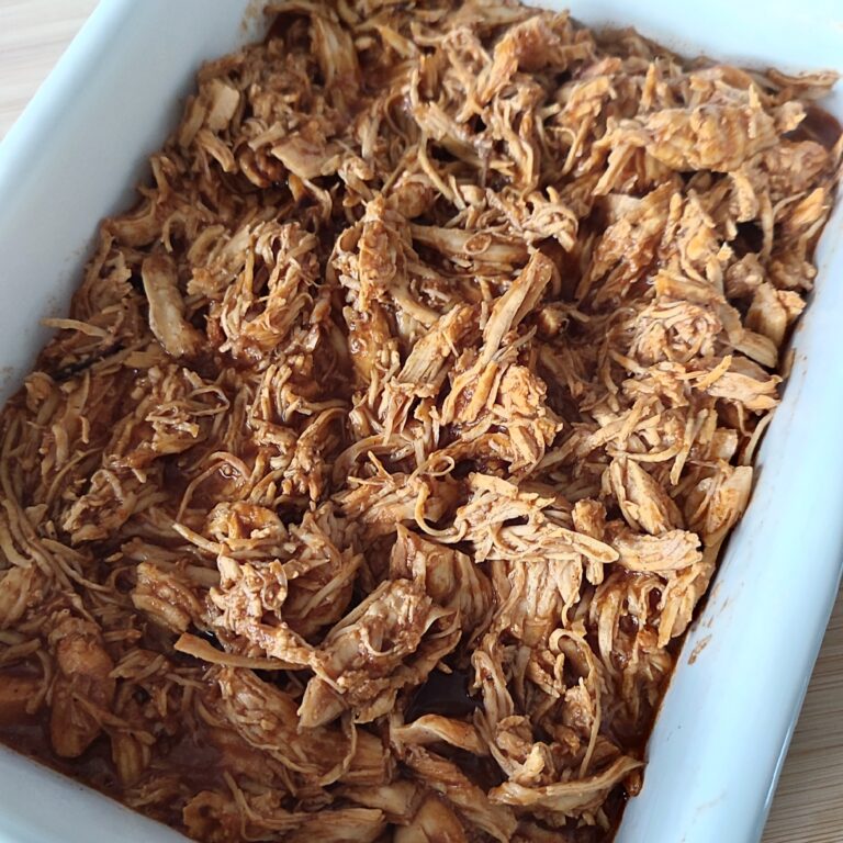 Instant One Pot Spicy BBQ Pulled Chicken