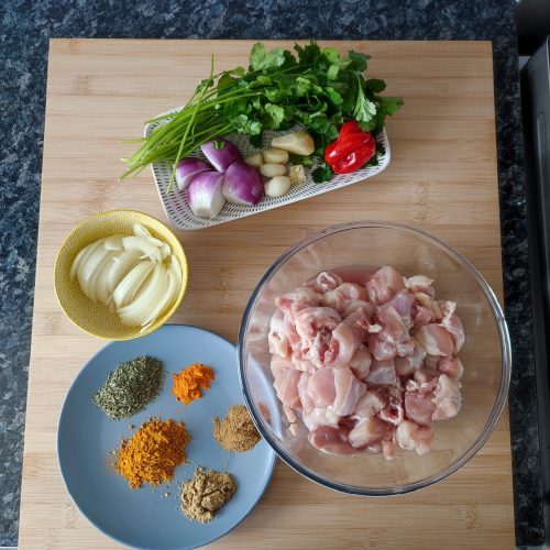 Ingredients on a working surface