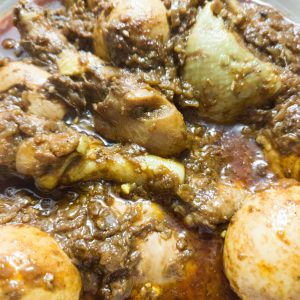 Finished Doro Wat served in a large bowl